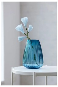 Kusintha kék üveg váza, magasság 22 cm - Bitz