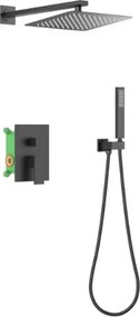 AREZZO design CUBEFIELD falsík alatti zuhanycsaptelep szett, gun metal