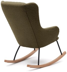 Zöld buklé hintafotel Maustin – Kave Home