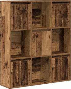 vidaXL antik fa színű szerelt fa könyvespolc 89x24x101,5 cm