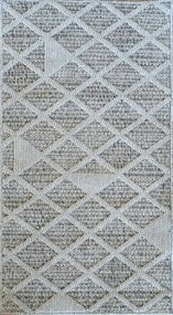 Zsinóros szőnyeg 200x290cm ,hurkos szürke krémszínű boho stílusú szőnyeg