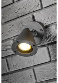 Lámpa Kerti lámpatest  LUSTINO-D, GU10, max.20W, IP44, AC220-240V, 50-60Hz, falra szerelhető, grafit