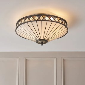 Endon klasszikus tiffany mennyezeti lámpa fargo sötétbarna sokszínű end64145