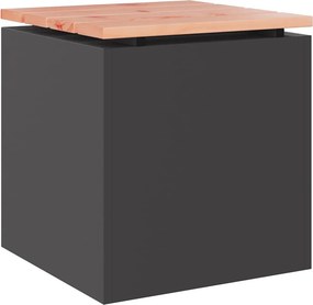vidaXL Kerti pad Fekete 40 x 40 x 43 cm Acél