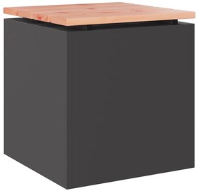 vidaXL Kerti pad Fekete 40 x 40 x 43 cm Acél