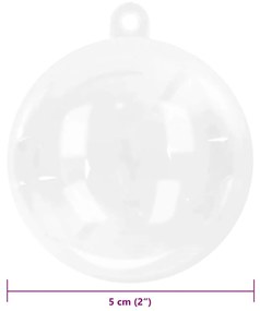 Karácsonyi Díszgömb Készlet 200 pcs Átlátszó Ø 5 cm