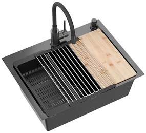 Acél mosogatótálca LUKE 110 WORKSTATION Black