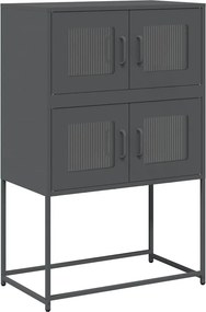 vidaXL Highboard antracit 68x39x107 cm Acél