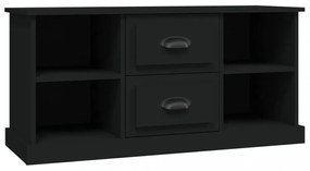 fekete szerelt fa TV-szekrény 99,5x35,5x48 cm