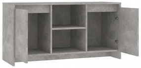 betonszürke szerelt fa TV-szekrény 100 x 35 x 55 cm