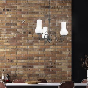 Brilagi - LED Csillár láncon COTTAGE 3xE14/40W/230V fekete/fehér