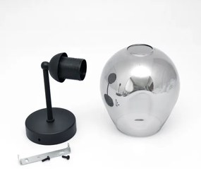 Fali lámpa LILI 1xE27/15W/230V fekete/szürke