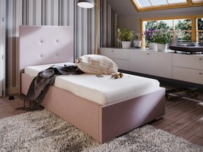 FLEK 1 egyszemélyes ágy 90x200 - rózsaszín