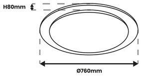LED Dimmelhető mennyezeti lámpa ONTARIO LED/80W/230V 3000-6000K + távirányító