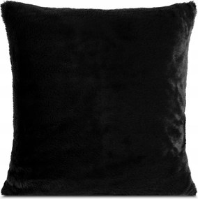 Dekoratív párnahuzat Nina 60x60 Eurofirany fekete szőrme és bolyhos