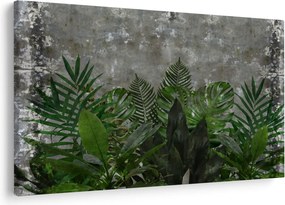 Kép - Betonfal növényekkel (90x60 cm)