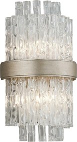 Hudson Valley fali lámpa Chime fém/acél/üveg ezüst/átlátszó E14 2x60W