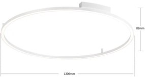 Brilagi - PORTOFINO LED dimmelhető lámpatest LED/85W/230V Ø 120 cm fehér + távirányító