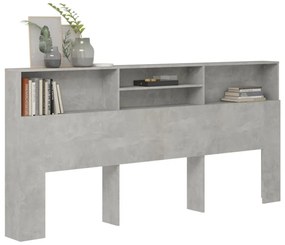 betonszürke áthidaló szekrény 220 x 19 x 103,5 cm