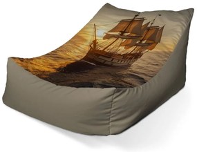 Lounge babzsák vitorlás a nyugodt tengeren - gyerek, bézs