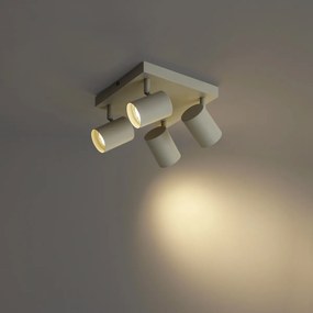 Modern mennyezeti spotlámpa bézs 4-lámpás állítható - Jeana