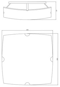 Globo 40403-2 - Mennyezeti lámpa PARANJA 2xE27/60W/230V