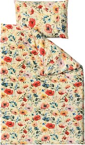 Krepp ágynemű FLOREEN krémszínű Ágyneműhuzat mérete: 70 x 90 cm | 140 x 200 cm