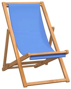 Kék tíkfa napozószék 56 x 105 x 96 cm
