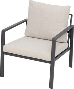 Furnigo Kerti fém szett Valencia - antracit/bézs párnák