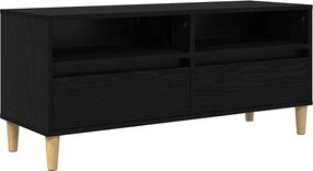 vidaXL TV szekrény fiókkal Fekete tölgy 100 x 34,5 x 44,5 cm Faanyag
