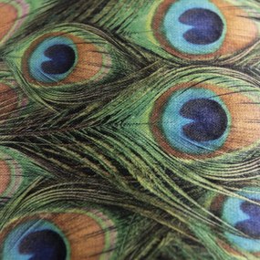 Bársony lámpabúra páva mintával 50/50/25 arany belsővel