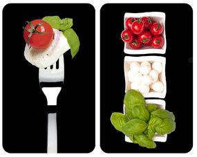 Edzett üveg tűzhely fedőlap szett 2 db-os 30x52 cm Caprese – Wenko