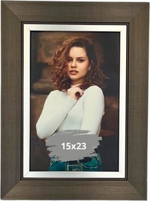 Képkeret 15x23 ezüst szürke egyenes Gloria