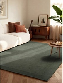 Sötétzöld kézi szövésű gyapjúkeverék szőnyeg 120x180 cm Kari – Villeroy&amp;Boch