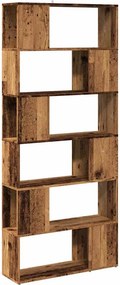 vidaXL antik fa színű térelválasztó könyvszekrény 80 x 24 x 186 cm