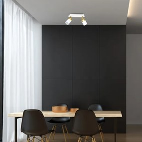 JOKER 2xGU10/25W/230V spotlámpa fehér/arany