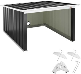 Gardebruk® Garázs robotfűnyíróhoz 89x90x54 cm - antracit