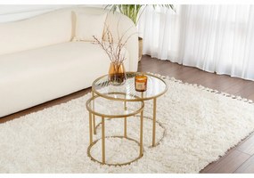 Aurum Gold dohányzóasztal szett 60 cm, 2 db