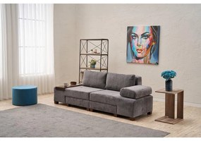 3 személyes kanapéágy Perenna Chenille - Szürke