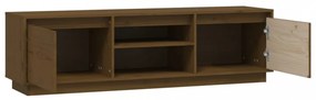 mézbarna tömör fenyőfa TV-szekrény 140 x 35 x 40 cm