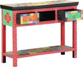 vidaXL Konzolasztal fiókkal tárolóval Sokszínű 100 x 30 x 77 cm