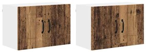 Fali konyhaszekrény 2 pcs Öreg fa 60 x 31 x 40 cm Faanyag
