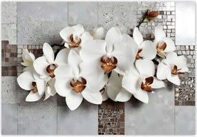 Fotótapéták 368x254 Fehér orchideák és mozaik