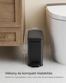 NORD fürdőszobai szemetes, 5 l, fekete SongmicsHome