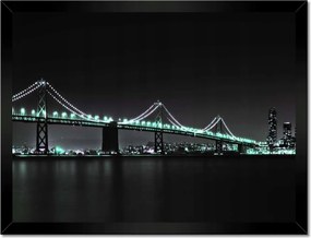 Poszter keretben 40x30 Türkiz fények