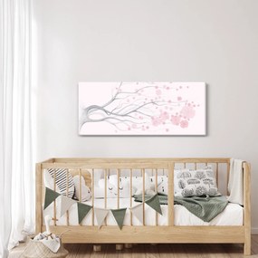 Kép - rózsaszín virágok (120x50 cm)
