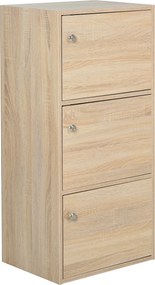 HOMCOM Többcélú Szekrény 3 Polccal és 3 Ajtóval, 48x34x100cm | Aosom