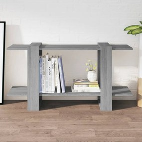 szürke sonoma-tölgyszínű szerelt fa könyvszekrény 100x 30x51 cm