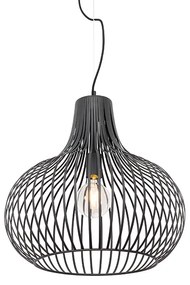 Modern függőlámpa fekete 48 cm - Saffira