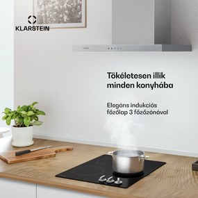 Klarstein Kochheld indukciós főzőlap | Elegáns és erőteljes | 3 főzőzóna | 5700 W | 45 cm
